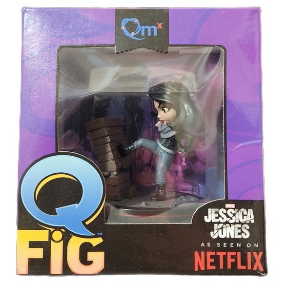 Marvel Figure Q-Fig As Seen On Netflix Jessica Jones Quantum Mechanix Action - Picture 1 of 5